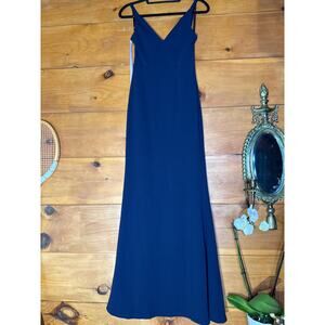 NWT Lulus Melora Navy Blue Sleeveless Maxi Dress Gala Banquet Bridesmaid Size M